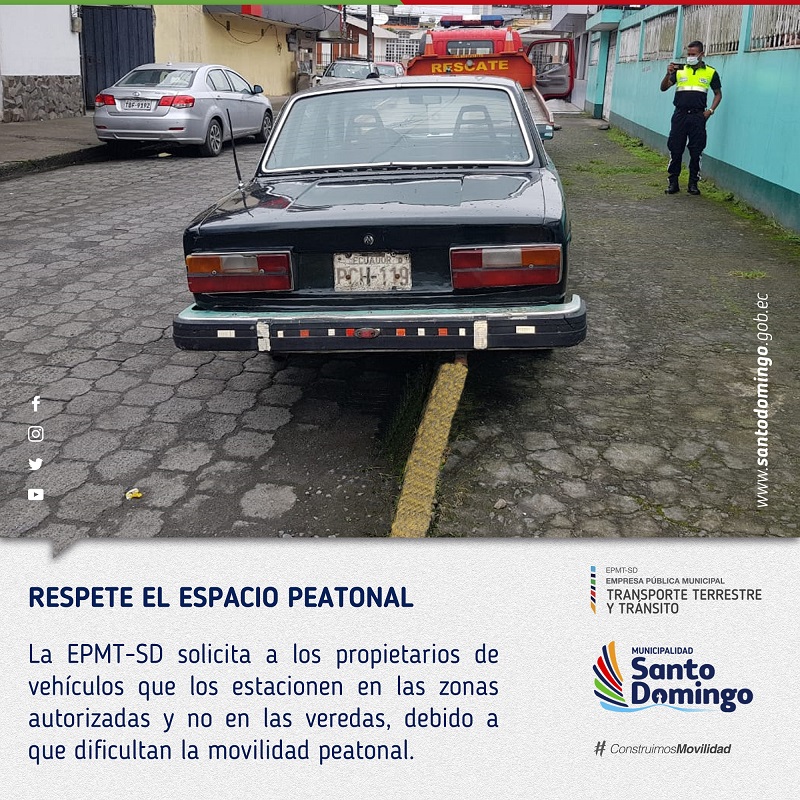 Respete las veredas web